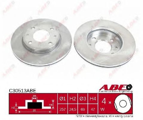 Тормозной диск ABE C30513ABE