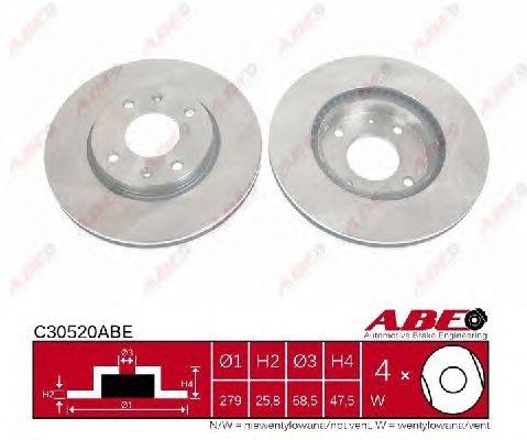 Тормозной диск ABE C30520ABE