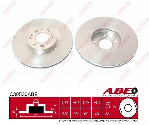 Тормозной диск ABE C30530ABE