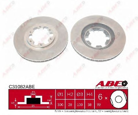 Гальмівний диск ABE C31082ABE
