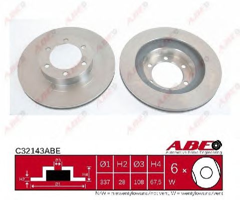 Тормозной диск ABE C32143ABE