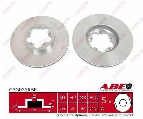 Гальмівний диск ABE C3G036ABE