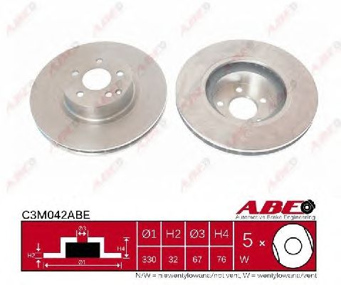 Гальмівний диск ABE C3M042ABE