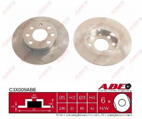 Тормозной диск ABE C3X009ABE