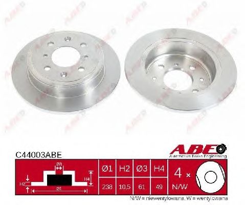 Гальмівний диск ABE C44003ABE
