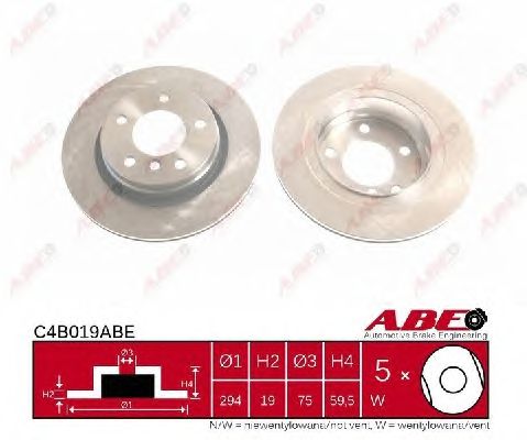 Гальмівний диск ABE C4B019ABE