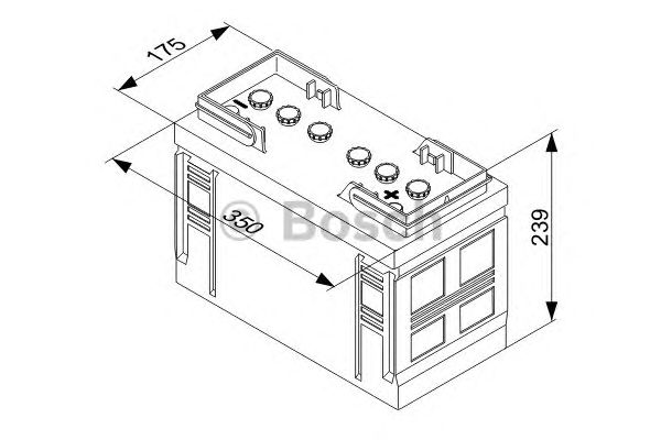 Стартерная аккумуляторная батарея BOSCH 0 092 T30 350 T3