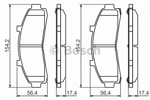 Тормозные колодки BOSCH 0 986 424 656