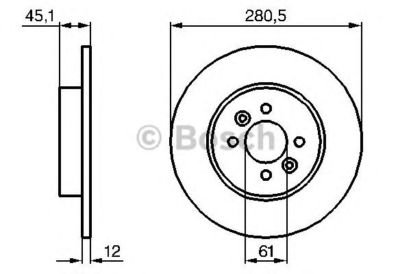 Тормозной диск BOSCH 0 986 479 195