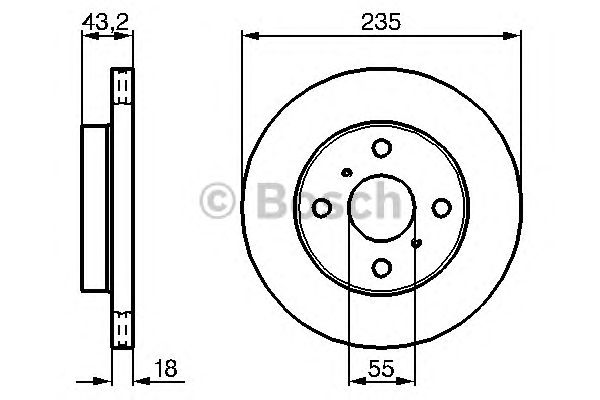 Тормозной диск BOSCH 0 986 479 244