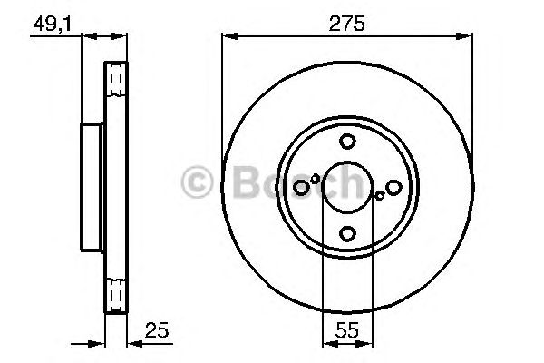 Тормозной диск BOSCH 0 986 479 245