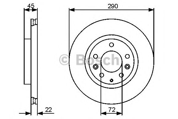 Тормозной диск BOSCH 0 986 479 474