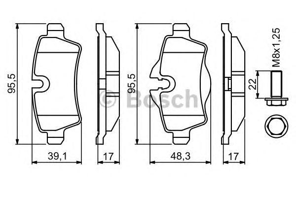Тормозные колодки BOSCH 0 986 494 242
