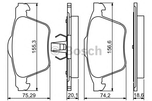 Тормозные колодки BOSCH 0 986 494 245