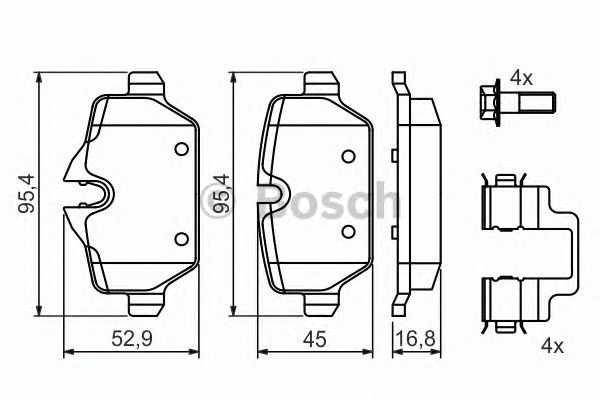 Тормозные колодки BOSCH 0 986 494 269