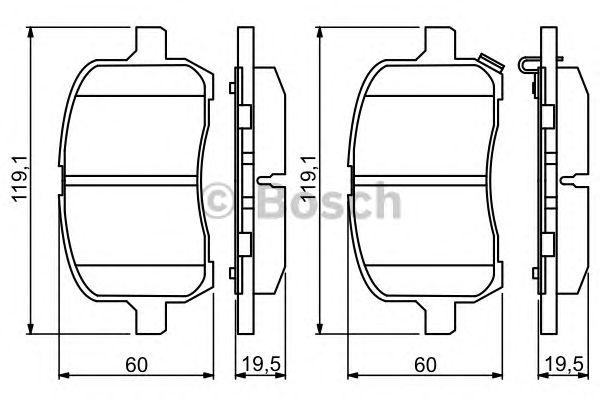 Тормозные колодки BOSCH 0 986 494 306