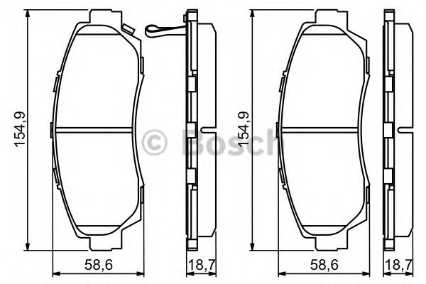 Тормозные колодки BOSCH 0 986 494 308