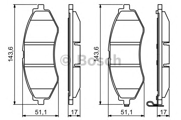 Тормозные колодки BOSCH 0 986 494 343