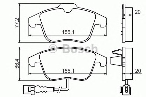 Тормозные колодки BOSCH 0 986 494 372