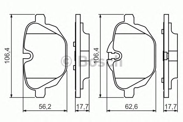 Тормозные колодки BOSCH 0 986 494 432