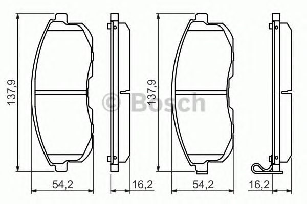 Гальмівні колодки BOSCH 0 986 494 443
