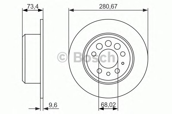 Тормозной диск BOSCH 0 986 479 835