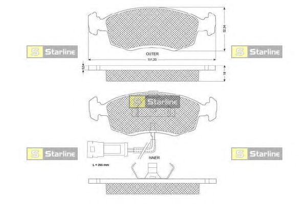 Тормозные колодки STARLINE BD S157