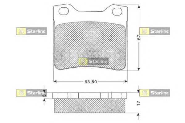 Тормозные колодки STARLINE BD S174