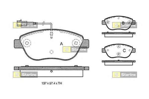 Тормозные колодки STARLINE BD S324