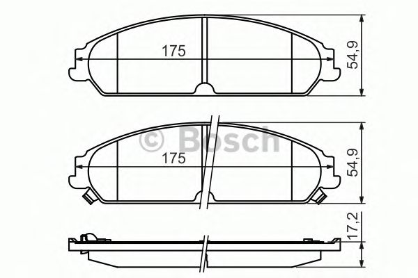 Тормозные колодки BOSCH 0 986 494 483