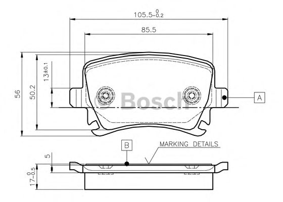 Тормозные колодки BOSCH 0 986 TB2 458
