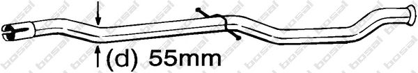 Ремонтна трубка, каталізатор BOSAL 889-545