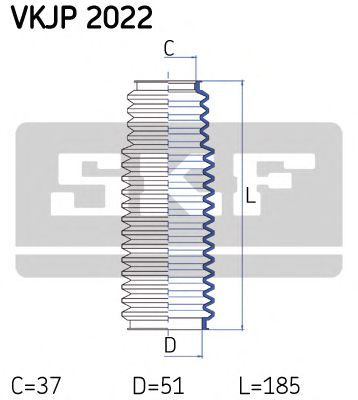 Комплект пыльников рулевой рейки SKF VKJP 2022