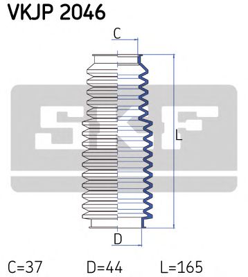 Комплект пыльников рулевой рейки SKF VKJP 2046