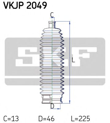 Комплект пыльников рулевой рейки SKF VKJP 2049