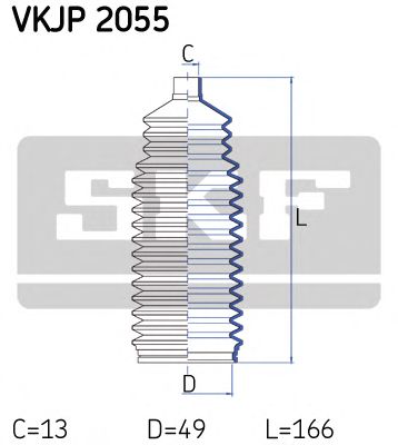 Комплект пыльников рулевой рейки SKF VKJP 2055