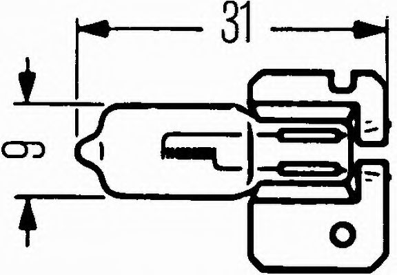 Лампа накаливания HELLA 8GH 002 857-151 (указатель поворота, сигнал торможения, освещение номерного знака, задняя противотуманная фара, фара заднего хода, внутреннее освещение, фонарь установленный в двери, освещение багажника, подкапотная лампа, стояночн