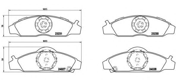 Тормозные колодки BREMBO P 15 008