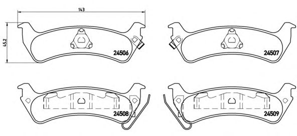 Тормозные колодки BREMBO P 37 012
