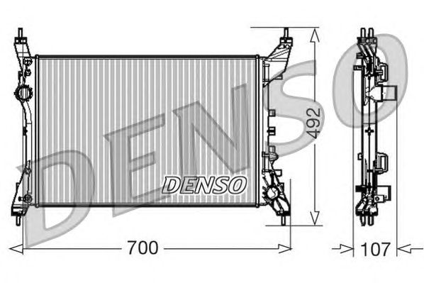 Радиатор, охлаждение двигателя DENSO DRM09170