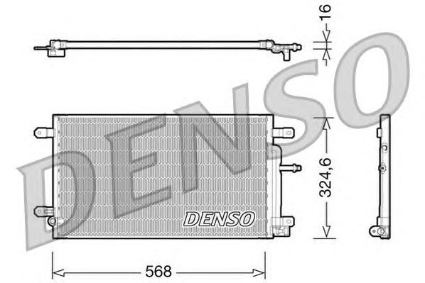 Радиатор кондиционера DENSO DCN02020
