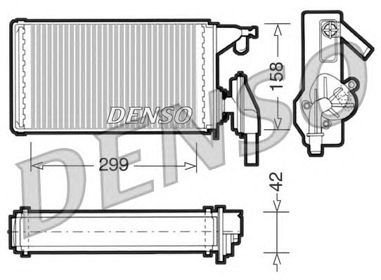 Радиатор отопителя DENSO DRR12002
