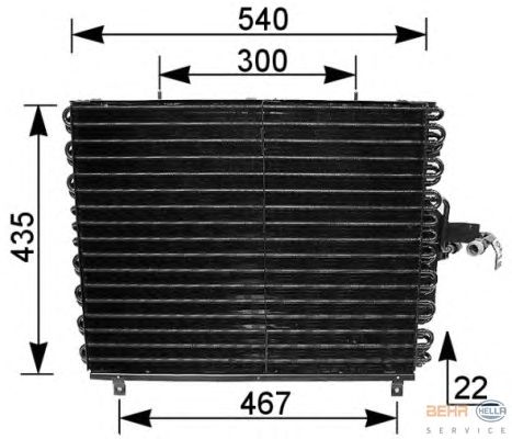 Радиатор кондиционера HELLA 8FC 351 035-771