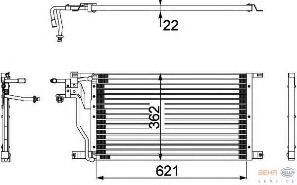 Радиатор кондиционера HELLA 8FC 351 036-441
