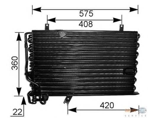 Радіатор кондиціонера HELLA 8FC 351 037-131