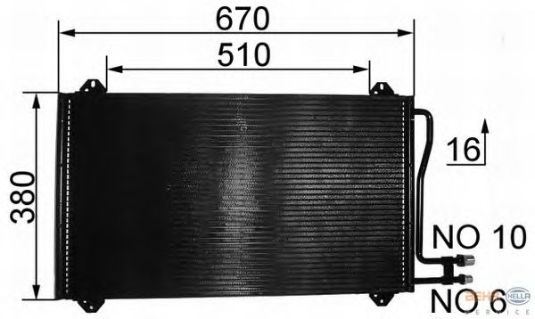 Радиатор кондиционера HELLA 8FC 351 037-161