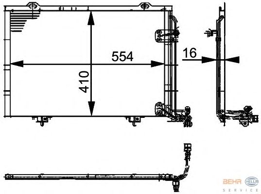 Радіатор кондиціонера HELLA 8FC 351 037-334