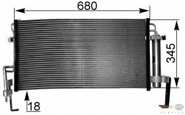 Радиатор кондиционера HELLA 8FC 351 038-771
