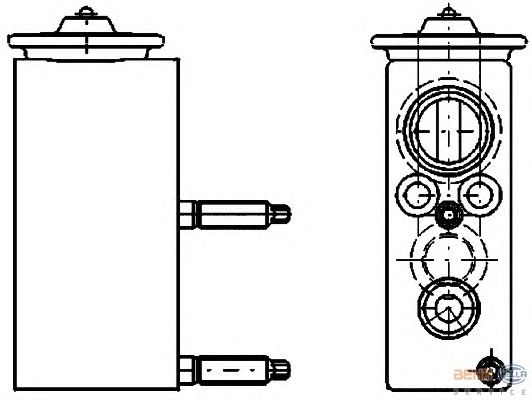 Расширительный клапан, кондиционер HELLA 8UW 351 234-421