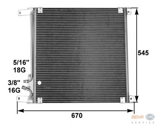 Радиатор кондиционера HELLA 8FC 351 301-021